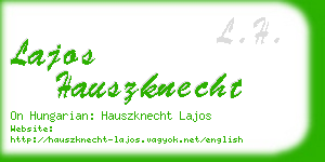 lajos hauszknecht business card